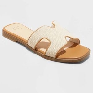 A New Day: Nina H-Band Slide Sandals - Khaki Brown